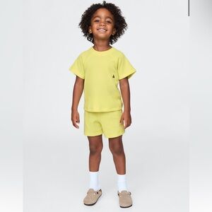 BabyGAP Yellow Ribbed Short Set